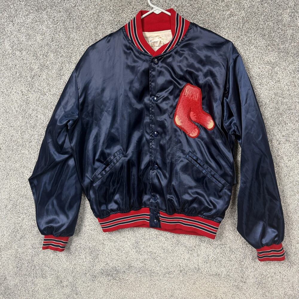 Vtg 80s Boston Red Sox MLB Baseball Bomber Jacket L Sports Gorpcore Streetwear